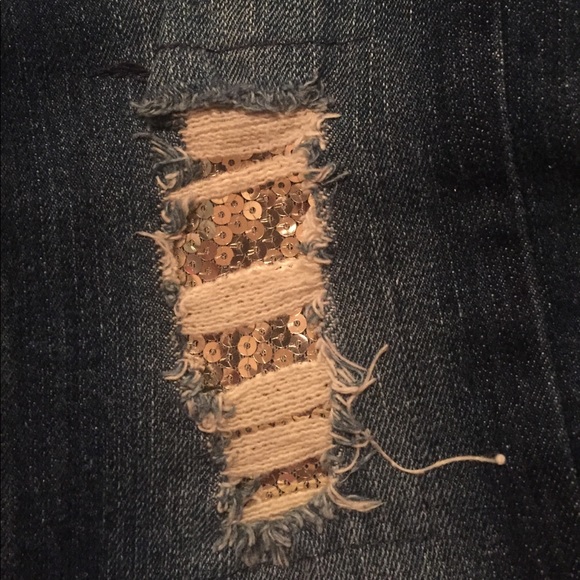Gold ripped jeans - Picture 2 of 5